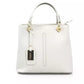 Elegant Gray Leather Top Handle Bag