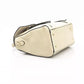 Elegant Beige Leather Shoulder Bag with Golden Accents