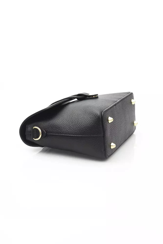 Elegant Black Leather Shoulder Bag