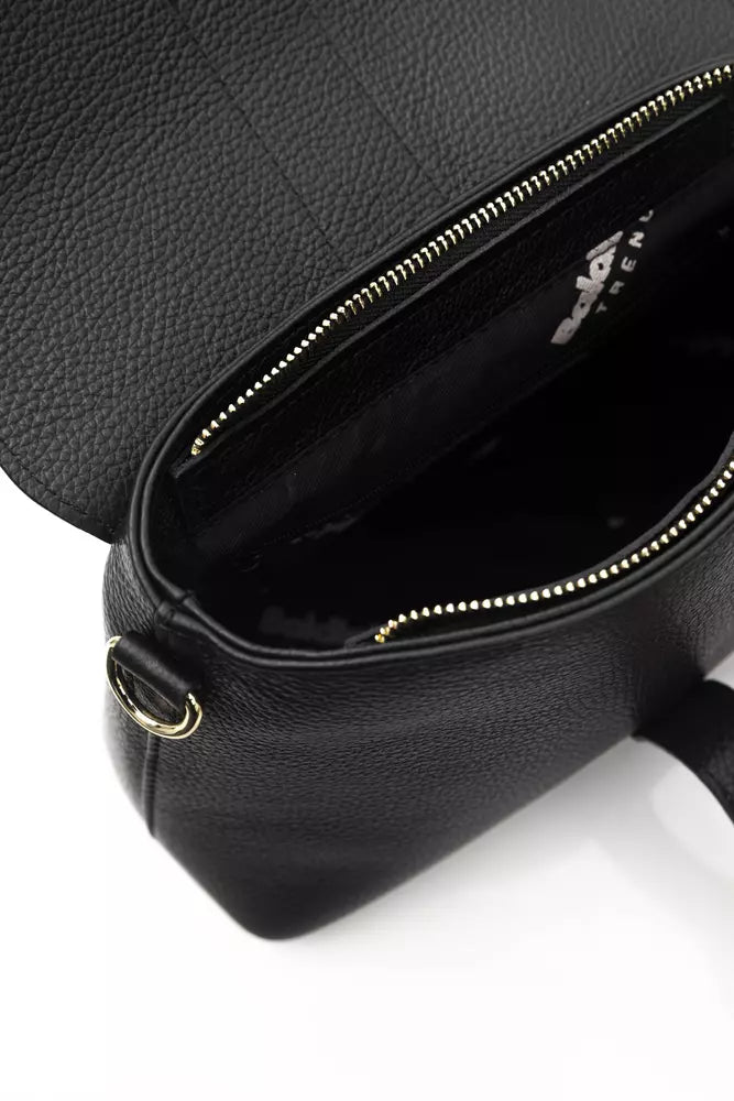 Elegant Black Leather Shoulder Bag