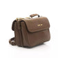Elegant Double Pocket Leather Crossbody Bag