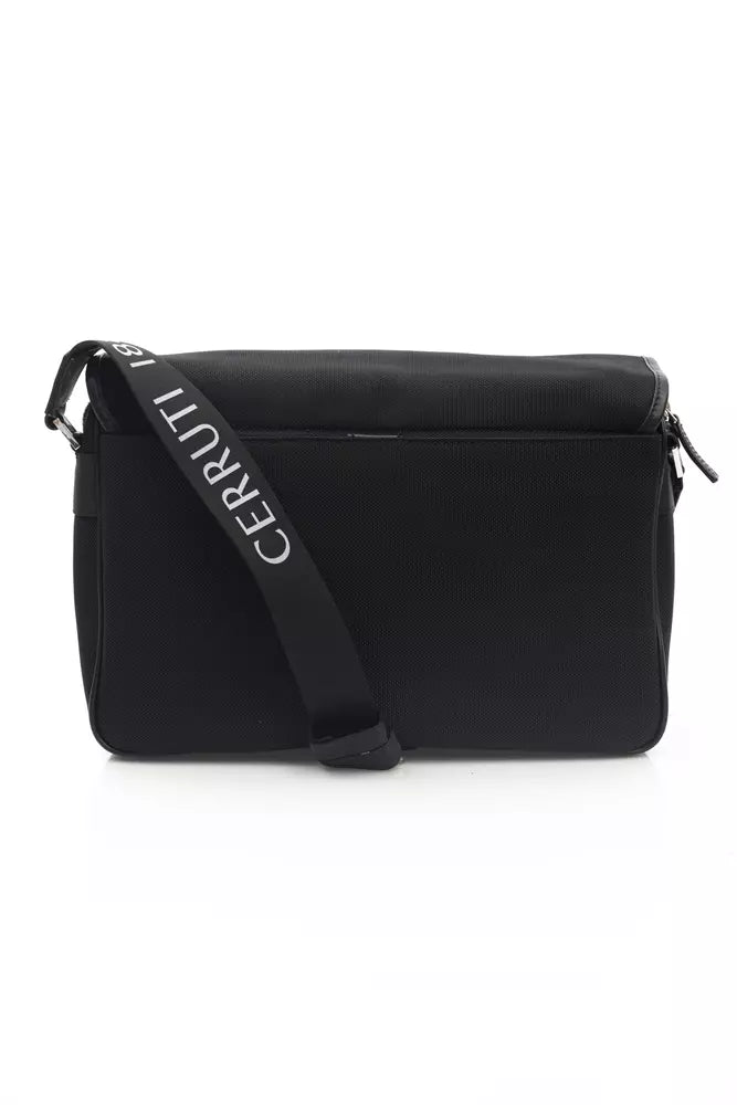 Elegant Black Crossbody Logo Bag