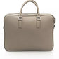 Chic Gray Leather Crossbody Elegance
