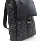 Chic Blue Backpack with Signature Accents