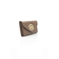 Elegant Brown Leather Wallet with Flap Closure