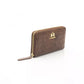 Elegant Brown Leather Zip Wallet