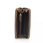 Elegant Brown Leather Zip Wallet