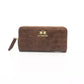 Elegant Brown Leather Zip Wallet