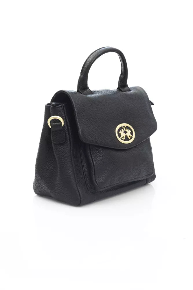 Elegant Black Leather Crossbody Bag