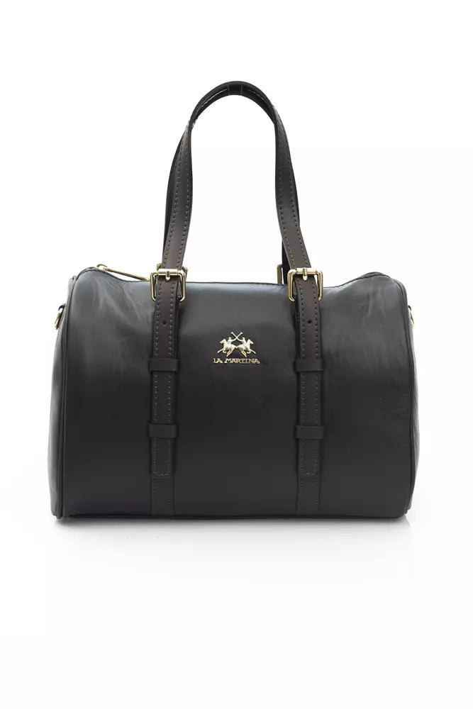 Elegant Black Leather Crossbody Bag