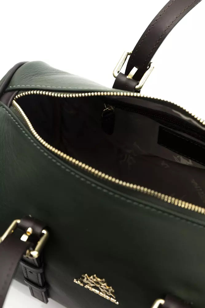 Elegant Green Leather Crossbody Bag