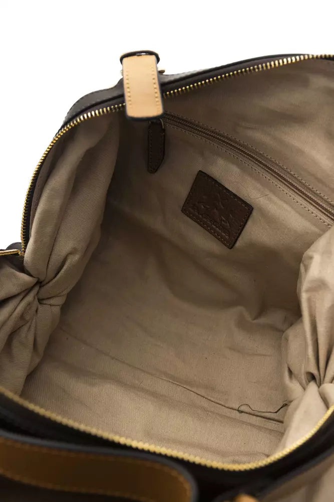 Elegant Beige Leather Backpack