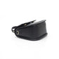 Elegant Black Leather Shoulder Bag with Golden Accents