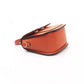 Elegant Red Leather Shoulder Bag with Golden Accents