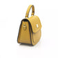 Golden Yellow Elegance Leather Shoulder Bag