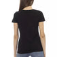 Chic Black Short Sleeve Tee with Unique Print