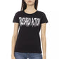 Chic Black Short Sleeve Tee with Unique Print