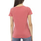 Chic Pink Short Sleeve Round Neck Tee