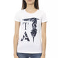 Chic White Tee with Elegant Front Print