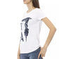 Chic White Tee with Elegant Front Print