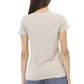 Elegant Beige Printed Tee for the Stylish Woman