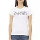 Chic White Tee with Artistic Front Print