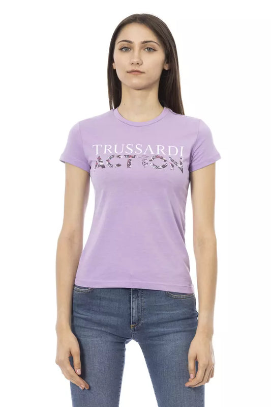 Elegant Purple Short Sleeve Tee