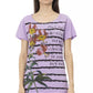 Chic Purple Short Sleeve Round Neck Tee