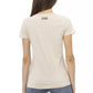 Beige Cotton Blend Casual Tee