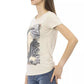 Beige Cotton Blend Casual Tee