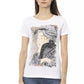 Elegant White Tee with Chic Front Print