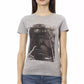Chic Gray Short Sleeve Round Neck T-Shirt