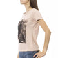 Elegant Pink Short Sleeve Tee with Chic Print