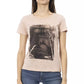 Elegant Pink Short Sleeve Tee with Chic Print