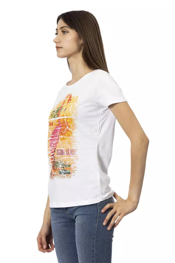 Chic White Tee with Graphic Flair