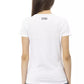 Elegant White Short Sleeve Tee with Chic Print