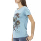 Elegant Light Blue Short Sleeve T-Shirt