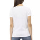 Elegant White Tee with Chic Front Print