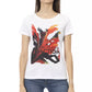 Elegant White Tee with Chic Front Print