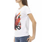 Elegant White Tee with Chic Front Print