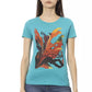 Elegant Light Blue Cotton Blend Tee