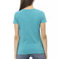 Elegant Light Blue Cotton Blend Tee