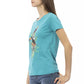 Elegant Short Sleeve Light Blue Tee