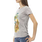 Chic Gray Short Sleeve Cotton-Blend Tee