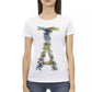 Elegant White Tee with Chic Front Print