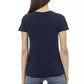 Elegant Short Sleeve Blue Tee