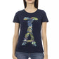 Elegant Short Sleeve Blue Tee