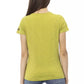 Chic Green Short Sleeve Tee with Unique Front Print