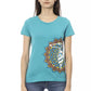 Elegant Light Blue Round Neck Tee