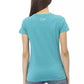 Elegant Light Blue Round Neck Tee